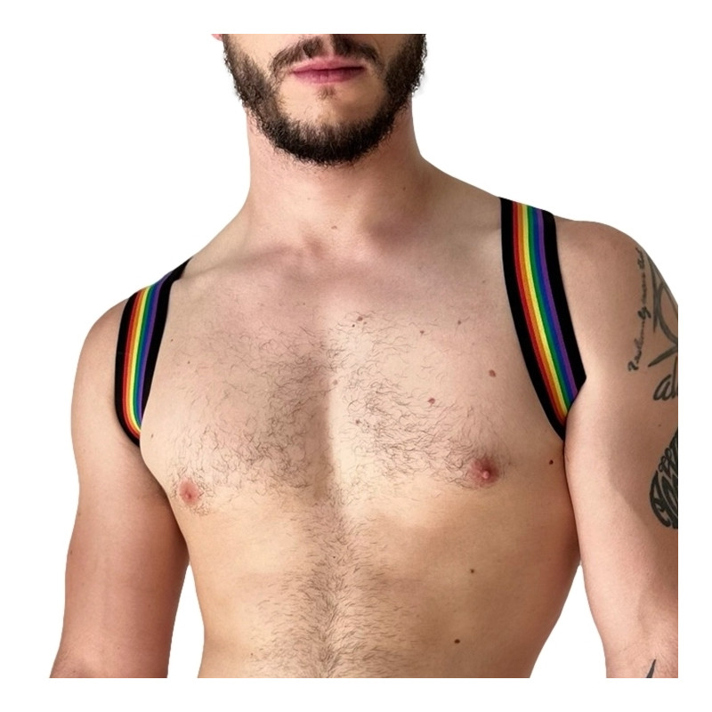 Barcode Berlin Harnais élastique Pride Eternity Noir